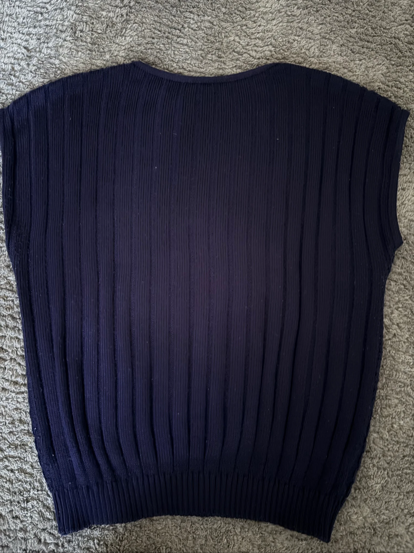 Women's sleeveless sweater size 46 navy blue Iss de Moriss – photo 3